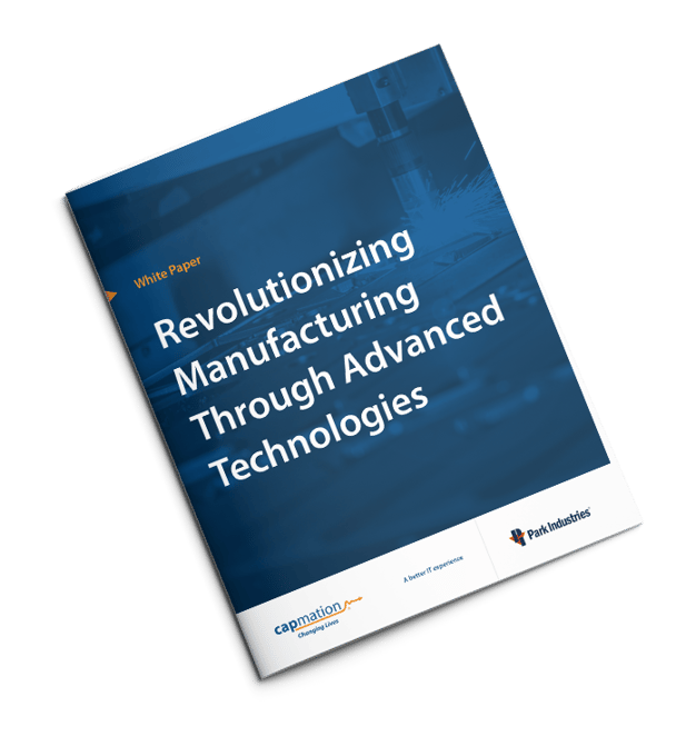 Capmation's downloadable guide about revolutionizing manufacturing through advanced technologies.