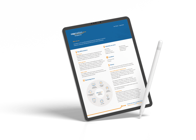 A depiction of Capmation's fact sheet, which 