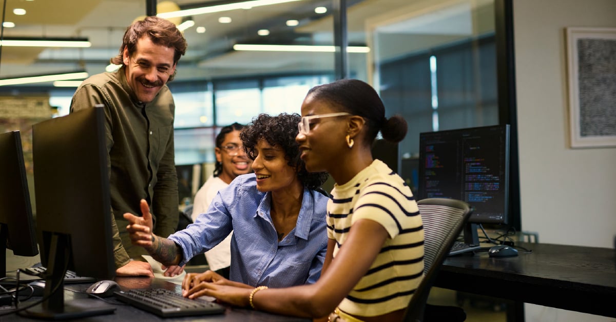 A software team working with a manufacturing client. 